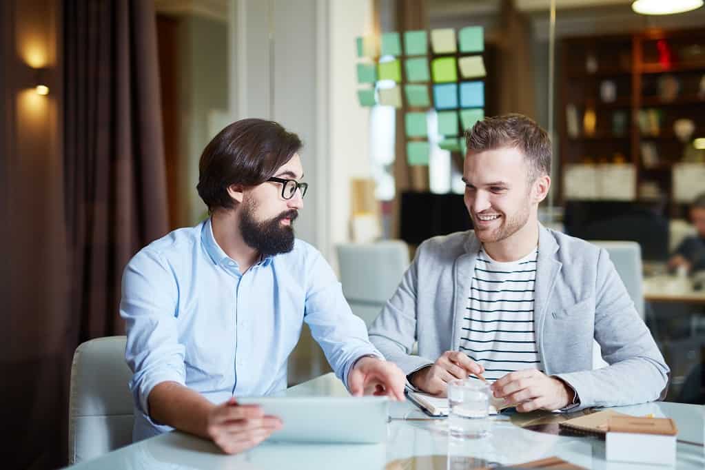 Businessmen working together